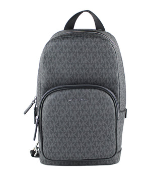 Michael Kors Cooper Medium Black Signature PVC Sling Backpack