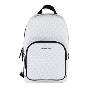 Michael Kors Cooper Medium White Signature PVC Sling Backpack