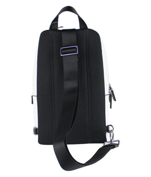 Michael Kors Cooper Medium White Signature PVC Sling Backpack