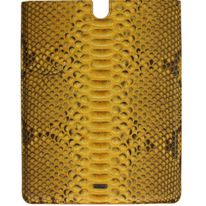 Dolce & Gabbana Sleek Python Snakeskin Tablet Case in Yellow