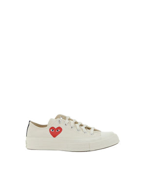 Comme Des Garçons Play x Converse White Rubber Low Top Sneakers