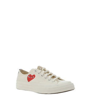 Comme Des Garçons Play x Converse White Rubber Low Top Sneakers