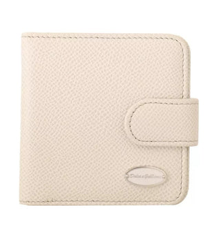 Dolce &amp; Gabbana White Dauphine Leather Condom Case Holder Pocket Wallet