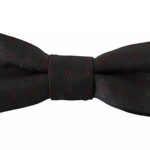 Pajarita ajustable de seda con lunares grises de Dolce &amp; Gabbana