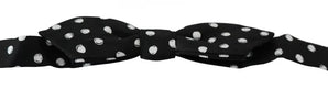 Dolce &amp; Gabbana Black Polka Dots Adjustable Neck Bow Tie