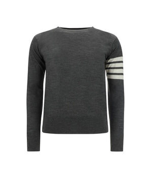 Thom Browne Gray Fleece Wool Sweatshirt