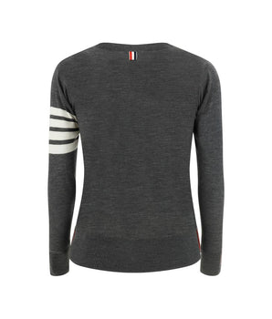 Thom Browne Gray Fleece Wool Sweatshirt