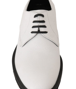 Dolce & Gabbana Elegant White Formal Leather Shoes Dolce & Gabbana 