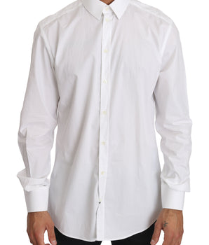 Dolce & Gabbana Elegant Slim Fit Dress Shirt in Pure White Dolce & Gabbana 