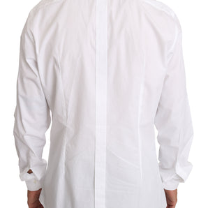 Dolce &amp; Gabbana Camisa de vestir elegante de corte slim en blanco puro