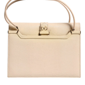 Dolce & Gabbana Beige Leather Ingrid Top Handle Shoulder Bag