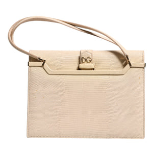 Dolce & Gabbana Beige Leather Ingrid Top Handle Shoulder Bag