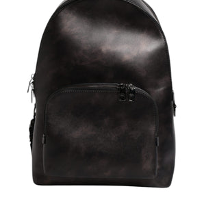 Dolce & Gabbana Bronze Leather School Travel Backpack Bag