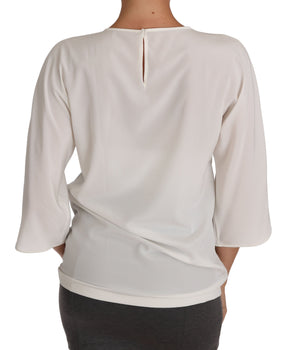 Dolce & Gabbana Elegant Silk Blend Crewneck Blouse Dolce & Gabbana 