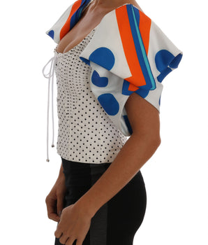 Dolce &amp; Gabbana Elegant Polka Dot Bustier Top