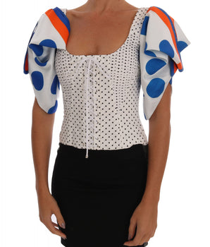 Dolce &amp; Gabbana Elegant Polka Dot Bustier Top