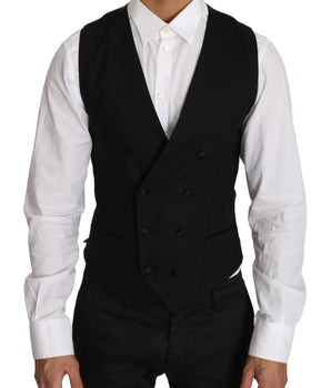 Dolce & Gabbana Sleek Double Breasted Slim Fit Wool Vest Dolce & Gabbana 