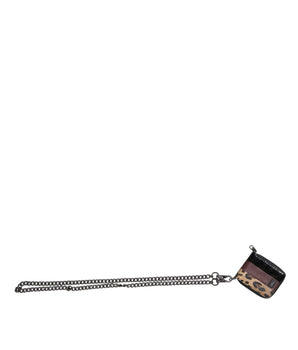 Dolce &amp; Gabbana Multicolor Leopard Leather DG Bifold Card Holder Wallet