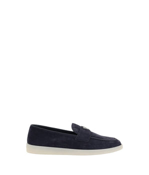 Prada Blue Rubber Slip-On Loafers