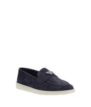 Prada Blue Rubber Slip-On Loafers