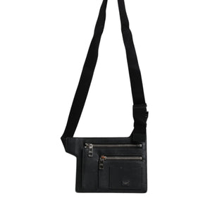 Dolce & Gabbana Black Calfskin Leather Messenger Crossbody Bag