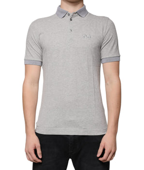Dolce &amp; Gabbana Gray Collared Short Sleeves Men Polo T-shirt