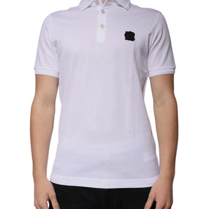 Dolce &amp; Gabbana White Collared Short Sleeves Polo T-shirt