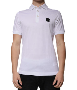 Dolce &amp; Gabbana White Collared Short Sleeves Polo T-shirt