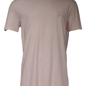 Dolce &amp; Gabbana Beige Logo Crew Neck Short Sleeves T-shirt