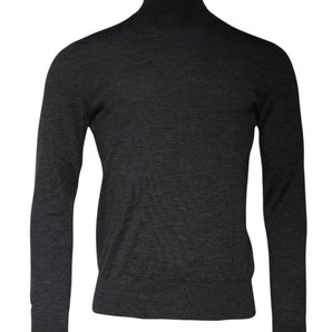 Suéter de cuello alto de punto de lana gris de Dolce &amp; Gabbana
