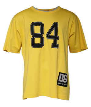Dolce & Gabbana Yellow Crew Neck Short Sleeves T-shirt