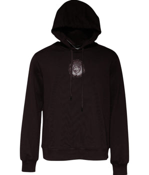 Dolce &amp; Gabbana Brown Cotton Hooded Men Sweatshirt Sweater
