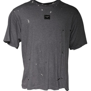 Dolce &amp; Gabbana Gray Logo Crew Neck Short Sleeves T-shirt