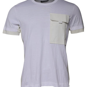 Dolce &amp; Gabbana White Cotton Crew Neck Short Sleeves T-shirt