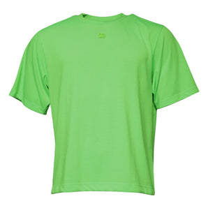 Dolce &amp; Gabbana Green Logo Polyester Crew Neck T-shirt