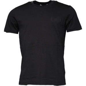 Dolce &amp; Gabbana Black Cotton Crew Neck Short Sleeves T-shirt