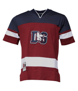 Dolce &amp; Gabbana Multicolor Cotton Vneck Short Sleeve T-shirt