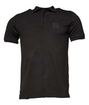 Dolce &amp; Gabbana Dark Gray Collared Short Sleeves Polo T-shirt
