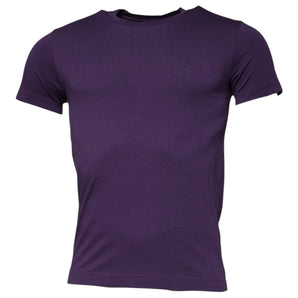 Dolce &amp; Gabbana Violet Cotton Crew Neck Short Sleeve T-shirt