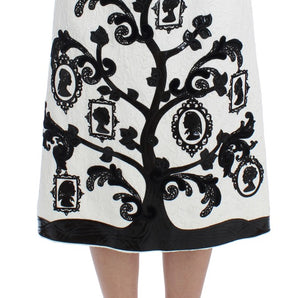 Dolce &amp; Gabbana Elegant Floral Brocade High-Waist Skirt