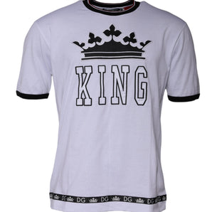 Dolce &amp; Gabbana White Jersey Crew Neck Short Sleeves T-shirt