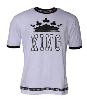 Dolce &amp; Gabbana White Jersey Crew Neck Short Sleeves T-shirt