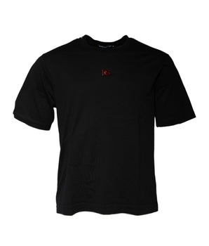 Dolce &amp; Gabbana Black DG Logo Crew Neck Short Sleeve T-shirt