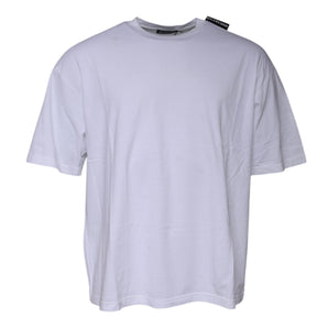 Balenciaga White Logo Cotton Jersey Crew Neck Short Sleeves T-shirt