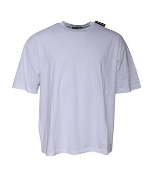 Balenciaga White Logo Cotton Jersey Crew Neck Short Sleeves T-shirt