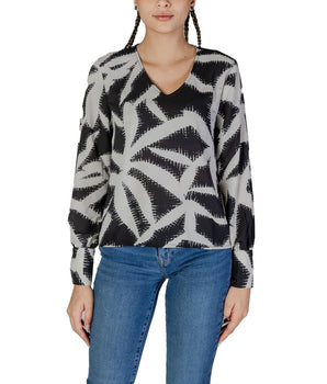 Jacqueline De Yong Black Recycled Polyester Blouse