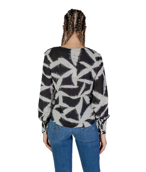 Jacqueline De Yong Black Recycled Polyester Blouse