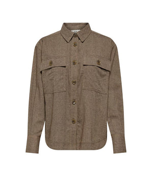 Jacqueline De Yong Beige Recycled Cotton Blouse