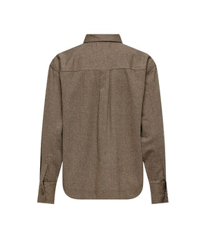 Jacqueline De Yong Beige Recycled Cotton Blouse