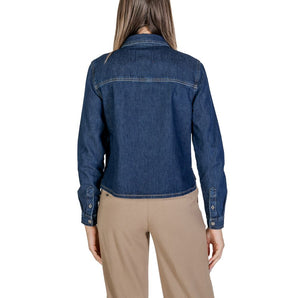 Camisa de algodón azul Street One
